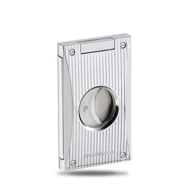 Prometheus Cutter H Chrome Vertical Lines Closed White Background