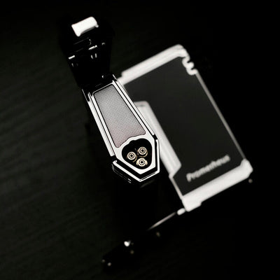 Prometheus Magma T Triple Torch Lighter Black Lacquer Open