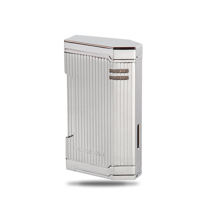 Buy Prometheus Magma T Triple Torch Chrome Vertical Lines Lighters Online