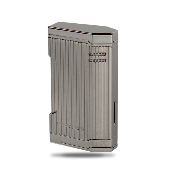 Magma T Gun Metal Vertical Lines Triple Torch Lighter