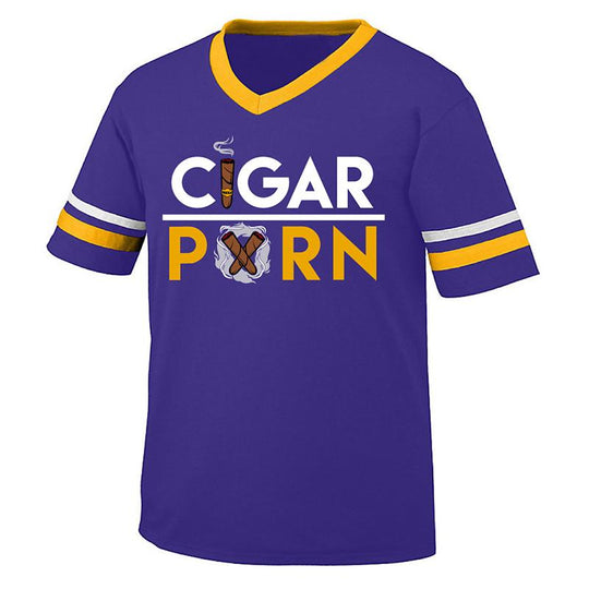 Purple Cigar Pxrn Classic Men's V-Neck Sleeve Stripe Jersey