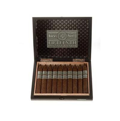 Rocky Patel 15th Anniversary Torpedo Opened Box