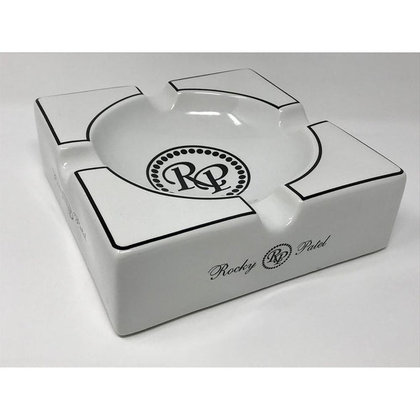 Rocky Patel 4 Cigar Pearl Square Ashtray Angled View
