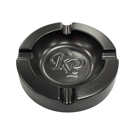 Rocky Patel Matte Black XXL Ashtray Front View