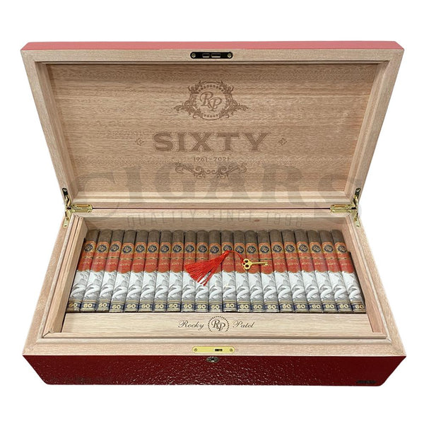 Rocky Patel Sixty Special Edition Humidor With 100 Toro Cigars Front Open View