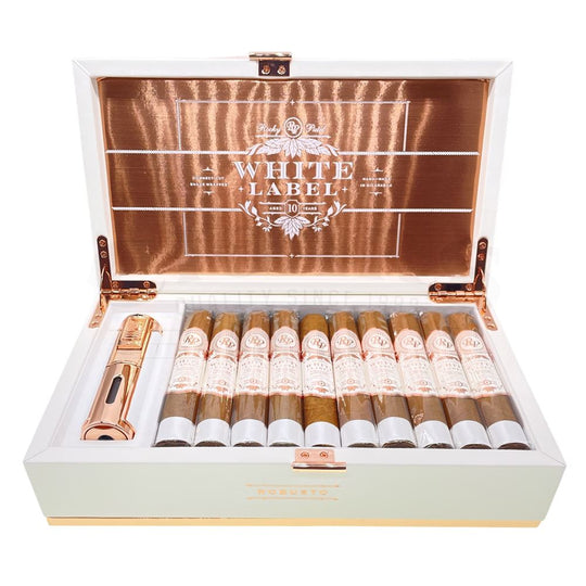 Rocky Patel White Label Robusto Plus Lighter Set