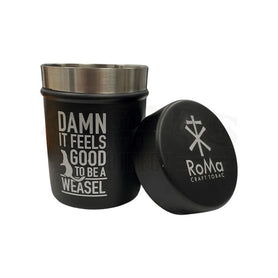 Roma Craft Black Round Car Cigar Ashtray Top Off