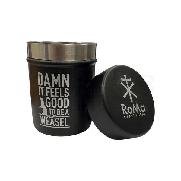 Roma Craft Black Round Car Cigar Ashtray Top Off