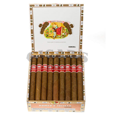 Romeo Y Julieta 1875 Churchill Box Open