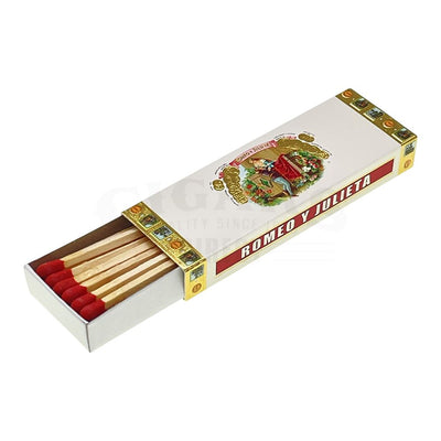 Romeo y Julieta Box of Long Stem Matches Angled and Open