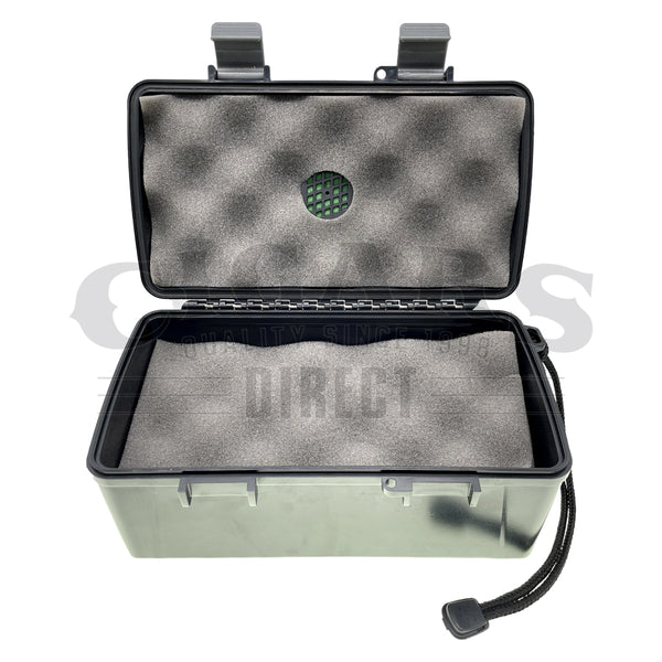 Rugged Black 15 Count Waterproof Travel Case Open