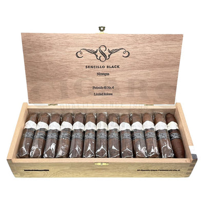 Sencillo Black Piramide No.4 Open Box of 25