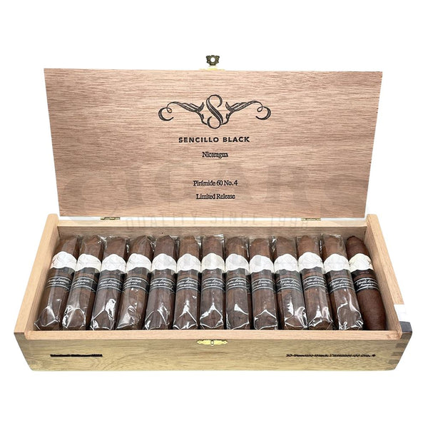 Sencillo Black Piramide No.4 Open Box of 25