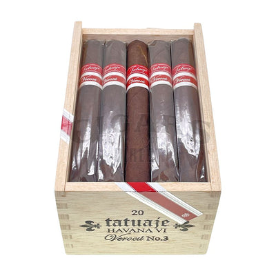 Tatuaje Havana VI Verocu No.3 Corona Larga Open Box Front View 