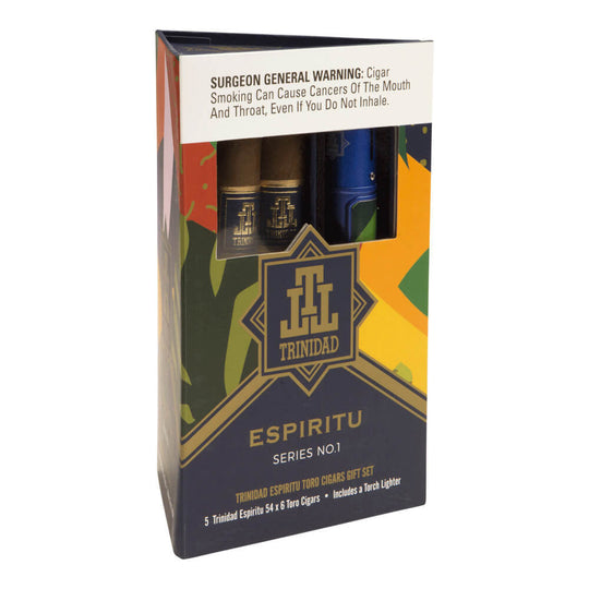 Trinidad Espiritu Series No.1 Toro Sampler of 5 + Lighter