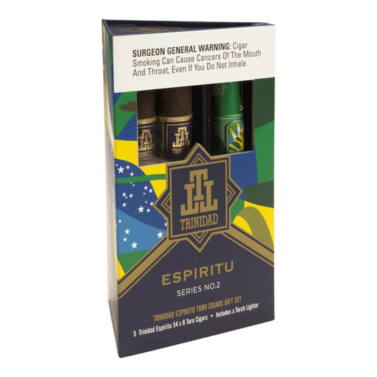 Trinidad Espiritu Series No.2 Toro Sampler of 5 + Lighter