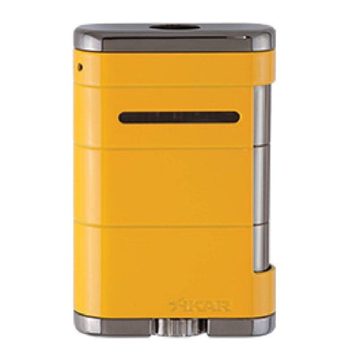 Xikar Allume Triple Flame Tabletop Electric Yellow Lighter