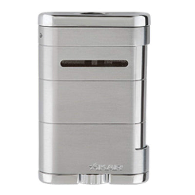 Xikar Allume Triple Flame Tabletop Steel Silver Lighter