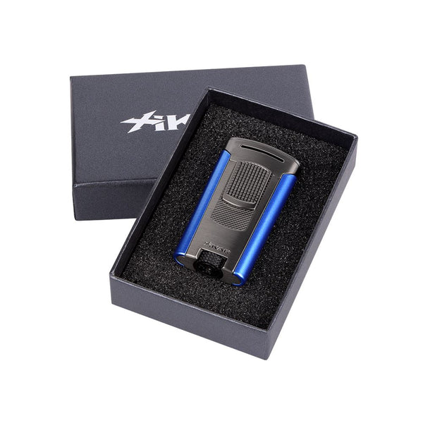 Xikar Astral Lighter Gunmetal and Blue in Box